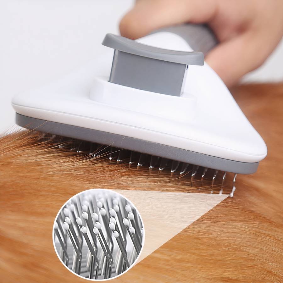 Brosse de toilettage autonettoyante pour chiens