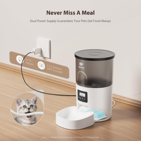 Distributeur de croquettes programmable chat