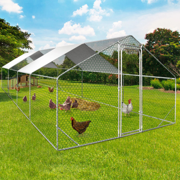Poulailler - Parc à Poules Enclos 24m² - Acier Galvanisé