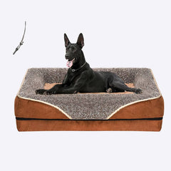 Canapé pour chien marron et beige élégant
