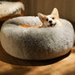 Panier rond en peluche pour chien XXL