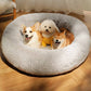 Panier rond en peluche pour chien XXL